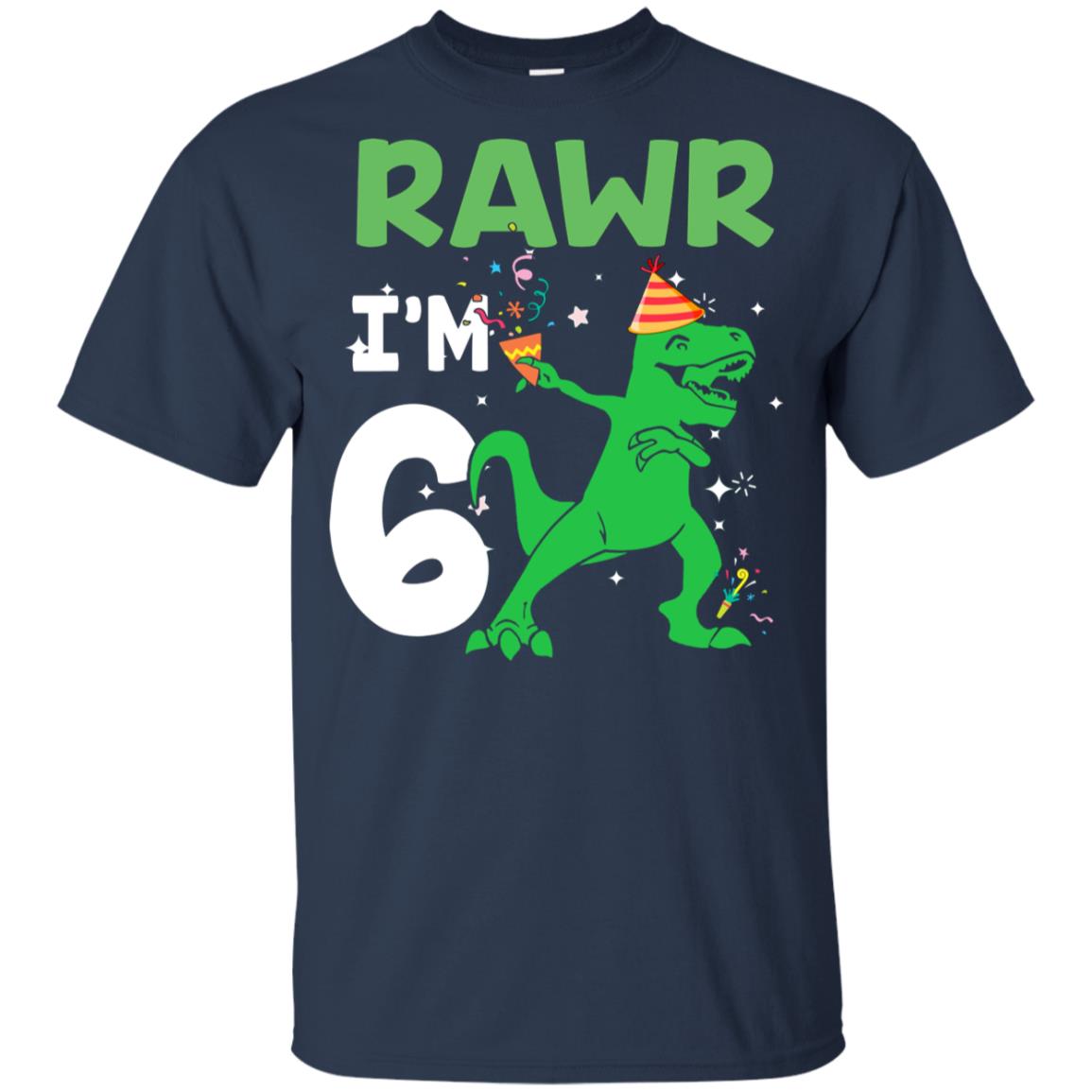 Rawr I'm 6 Birthday Gifts 2016 Dinosaur For Boys Youth Youth Shirt | Teecentury.com