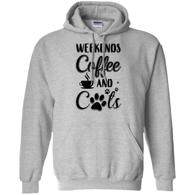 Weekends Coffee And Cats Lover Gifts T-Shirt & Tank Top | Teecentury.com