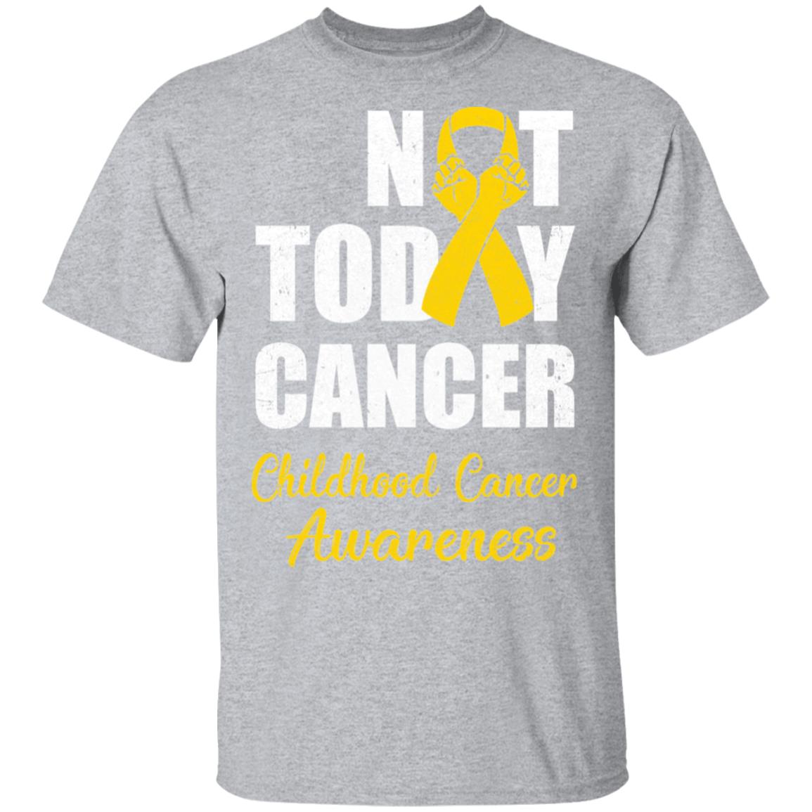 Support Childhood Cancer Awareness Gold Ribbon Not Today T-Shirt & Hoodie | Teecentury.com
