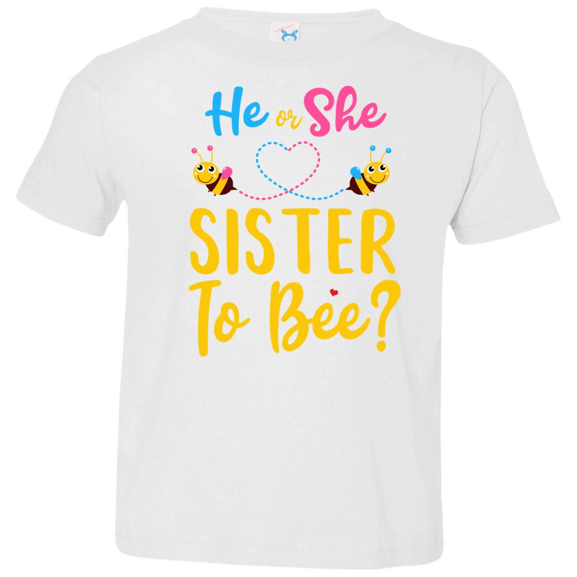 Gender Reveal Pink Or Blue What Will It Bee He Or She Sister Youth Youth Shirt | Teecentury.com