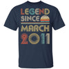 Legend Since March 2011 Vintage 11th Birthday Gifts Youth Youth Shirt | Teecentury.com