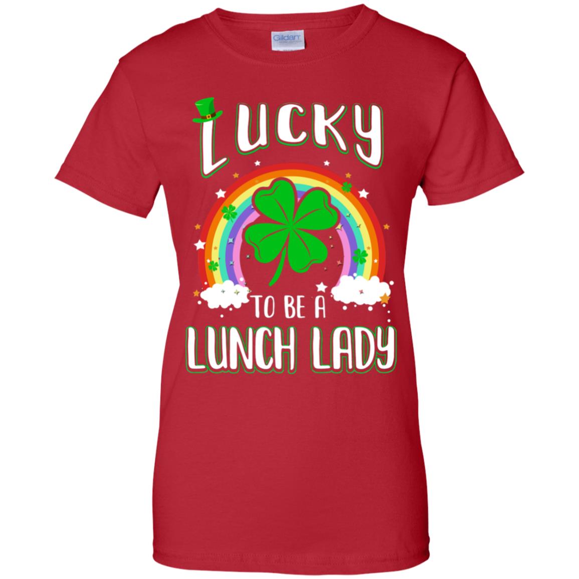 Funny St Patricks Day Lucky To Be A Lunch Lady T-Shirt & Hoodie | Teecentury.com