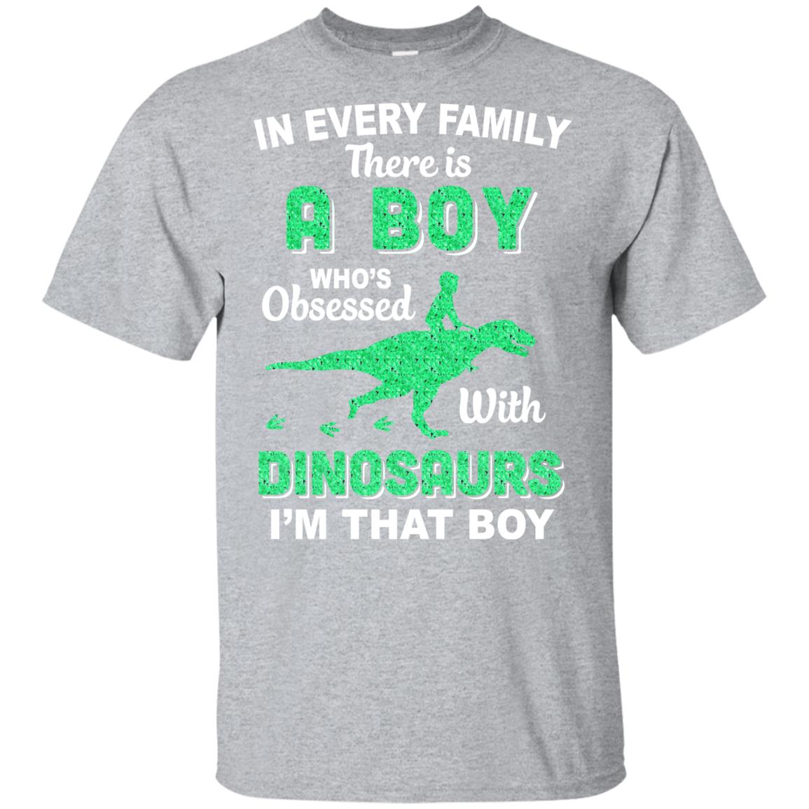 A Boy Who's Obsessed With Dinosaurs I Am That Boy Kids Youth Youth Shirt | Teecentury.com