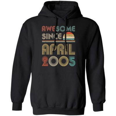 Awesome Since April 2005 Vintage 17th Birthday Gifts T-Shirt & Hoodie | Teecentury.com