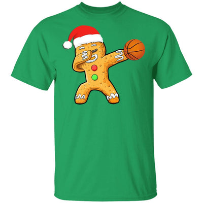 Dabbing Gingerbread Santa Basketball Christmas Pajama Gifts T-Shirt & Sweatshirt | Teecentury.com