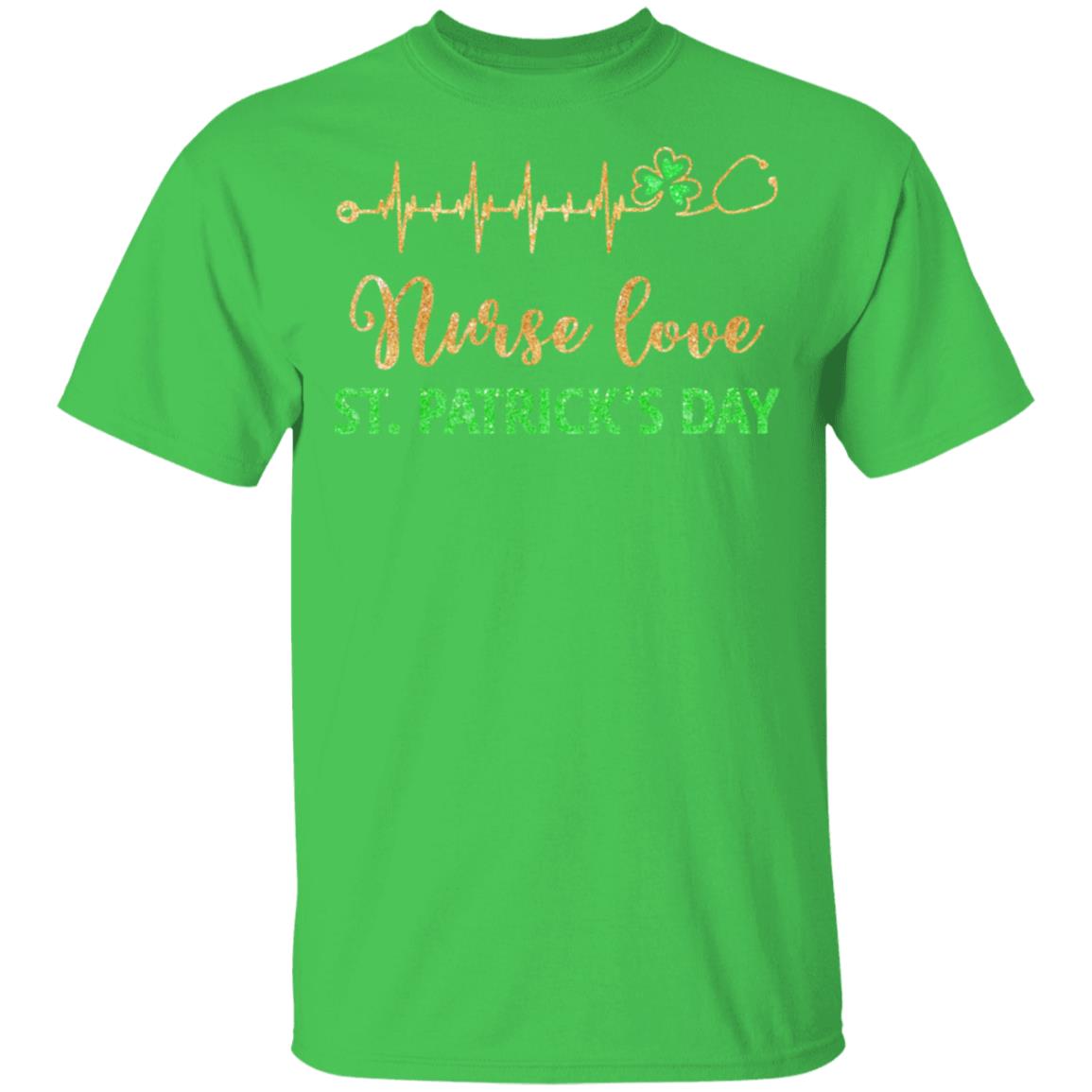 Stethoscope Love Shamrock Nurse St Patrick's Day Gifts T-Shirt & Hoodie | Teecentury.com