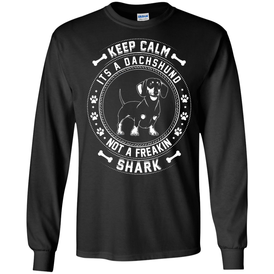 Keep Calm It's A Dachshund Not A Freaking Shark T-Shirt & Hoodie | Teecentury.com