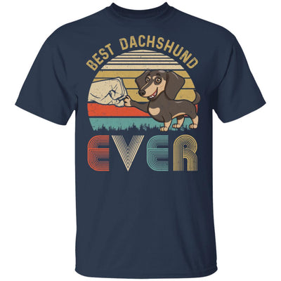 Vintage Best Dachshund Dad Ever Bump Fit Funny Dad Gifts T-Shirt & Hoodie | Teecentury.com