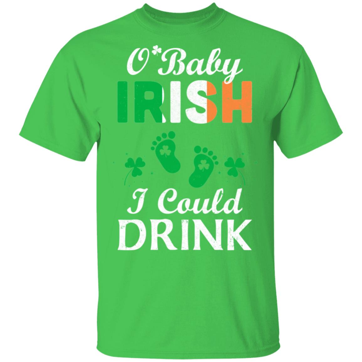 Irish I Could Drink Pregnancy Announcement St Patricks T-Shirt & Hoodie | Teecentury.com