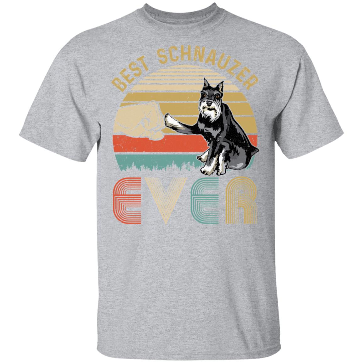 Vintage Best Schnauzer Dad Ever Bump Fit Funny Dad Gifts T-Shirt & Hoodie | Teecentury.com