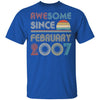Awesome Since February 2007 Vintage 15th Birthday Gifts T-Shirt & Hoodie | Teecentury.com