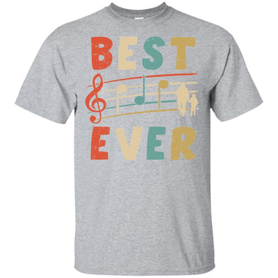 Vintage Retro Best Dad Ever Treble Clef Music Fathers Day Gift T-Shirt & Hoodie | Teecentury.com