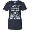 Easily Distracted By Dogs And Big Veins Nurse Puppy T-Shirt & Hoodie | Teecentury.com