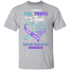 Suicide Prevention I Wear Teal And Purple For My Aunt T-Shirt & Hoodie | Teecentury.com