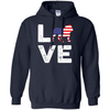 American Flag Dog Pitbull Love T-Shirt & Hoodie | Teecentury.com
