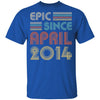 Epic Since April 2014 Vintage 8th Birthday Gifts Youth Youth Shirt | Teecentury.com