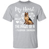 My Heart Is Held By The Paws Of A German Shepherd Lover T-Shirt & Hoodie | Teecentury.com