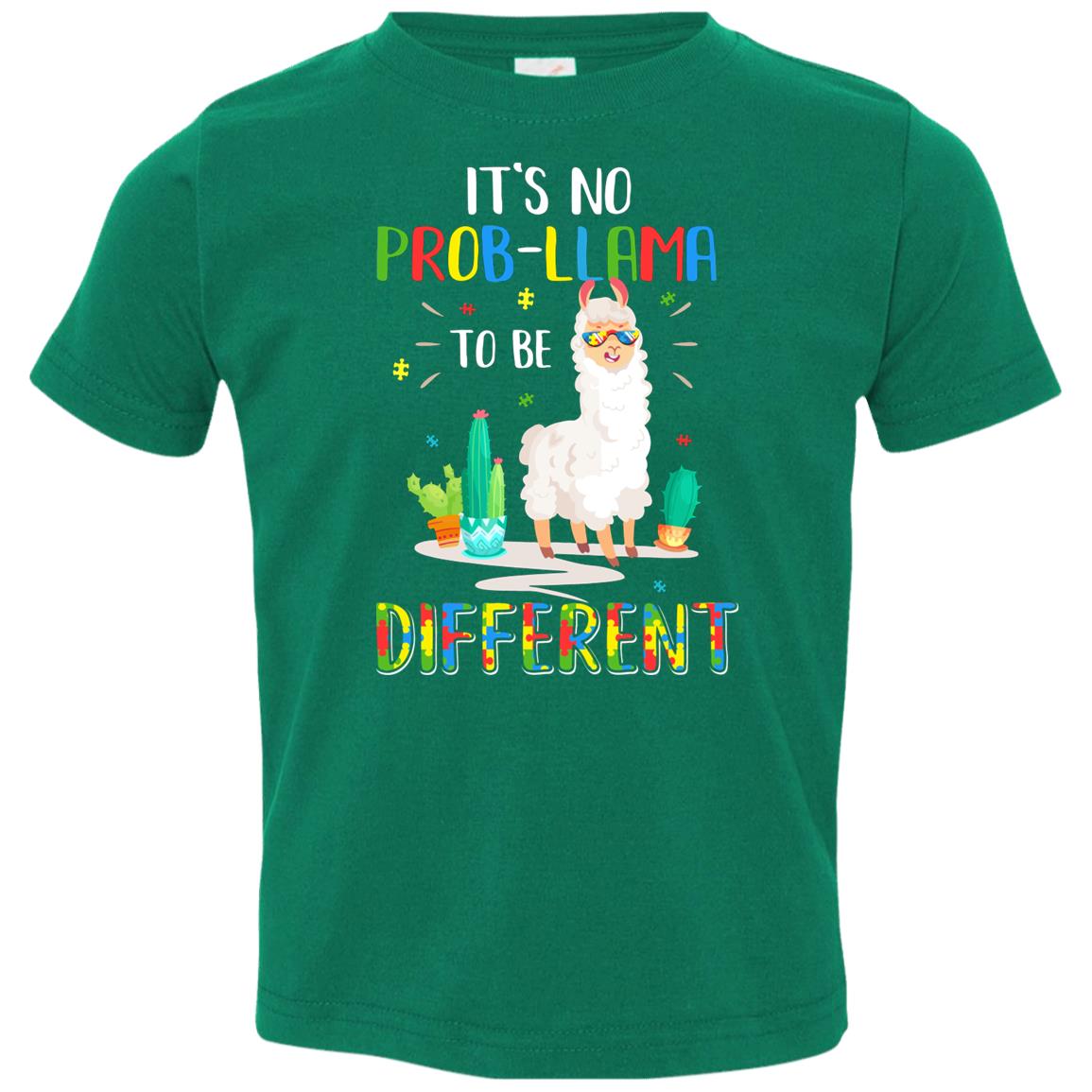 No Prob Llama To Be Different Llama Autism Awareness Gift Youth Youth Shirt | Teecentury.com