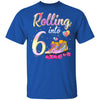 6 Years Old Birthday Girls Roller Skates 80's 6th Birthday Youth Youth Shirt | Teecentury.com