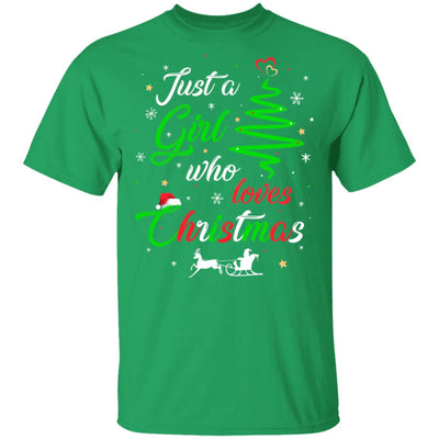 Just A Girl Who Loves Funny Christmas Women Gifts T-Shirt & Sweatshirt | Teecentury.com