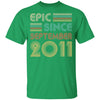 Epic Since September 2011 Vintage 11th Birthday Gifts Youth Youth Shirt | Teecentury.com