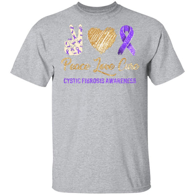 Peace Love Cure Cystic Fibrosis Awareness T-Shirt & Hoodie | Teecentury.com