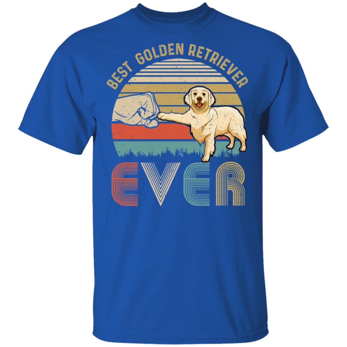 Vintage Best Golden Retriever Dad Ever Bump Fit Funny Dad Gifts T-Shirt & Hoodie | Teecentury.com