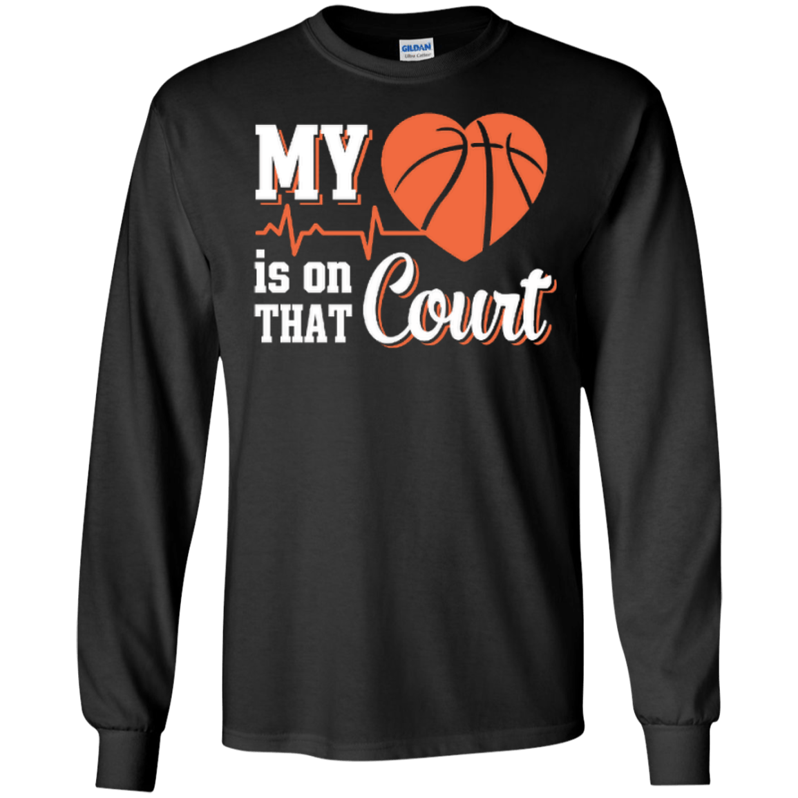 My Heart Is On That Court Basketball T-Shirt & Hoodie | Teecentury.com