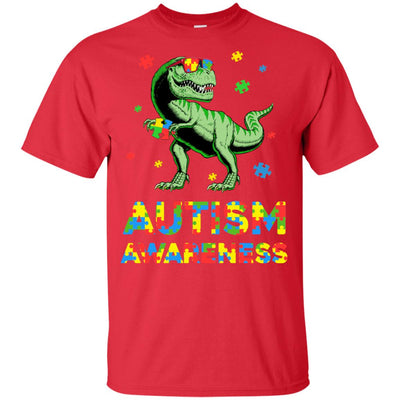 Dinosaur Puzzle Autism Awareness For Boys Girls Youth Youth Shirt | Teecentury.com
