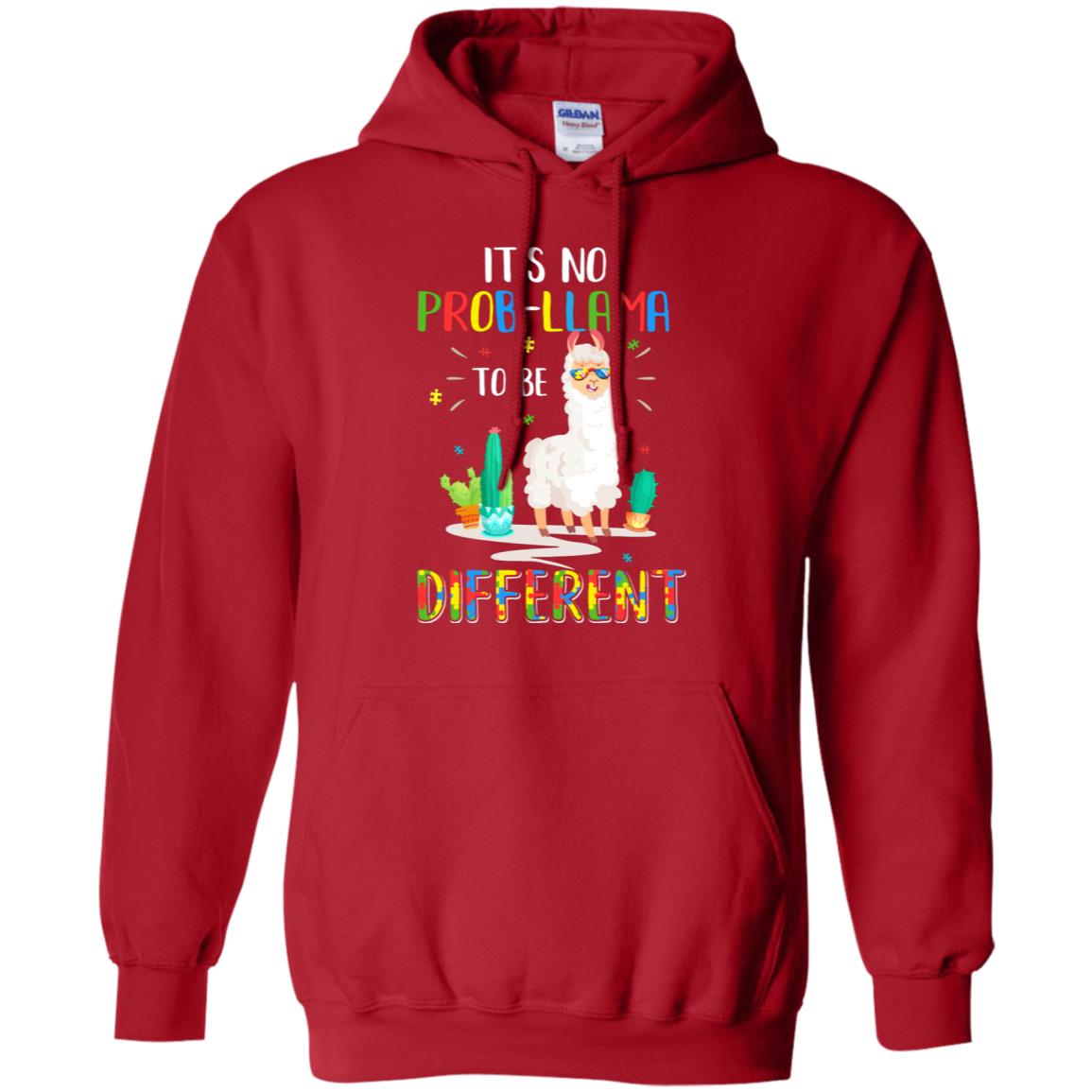 No Prob Llama To Be Different Llama Autism Awareness Gift T-Shirt & Hoodie | Teecentury.com