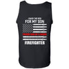 I Back The Red For My Son Proud Dad Firefighter Black Tank Tops T-Shirt & Tank Top | Teecentury.com