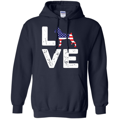 American Flag Dog Boxer Love T-Shirt & Hoodie | Teecentury.com
