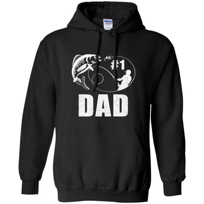 #1 Dad Fishing Fisherman Best Fathers Day Gift T-Shirt & Hoodie | Teecentury.com