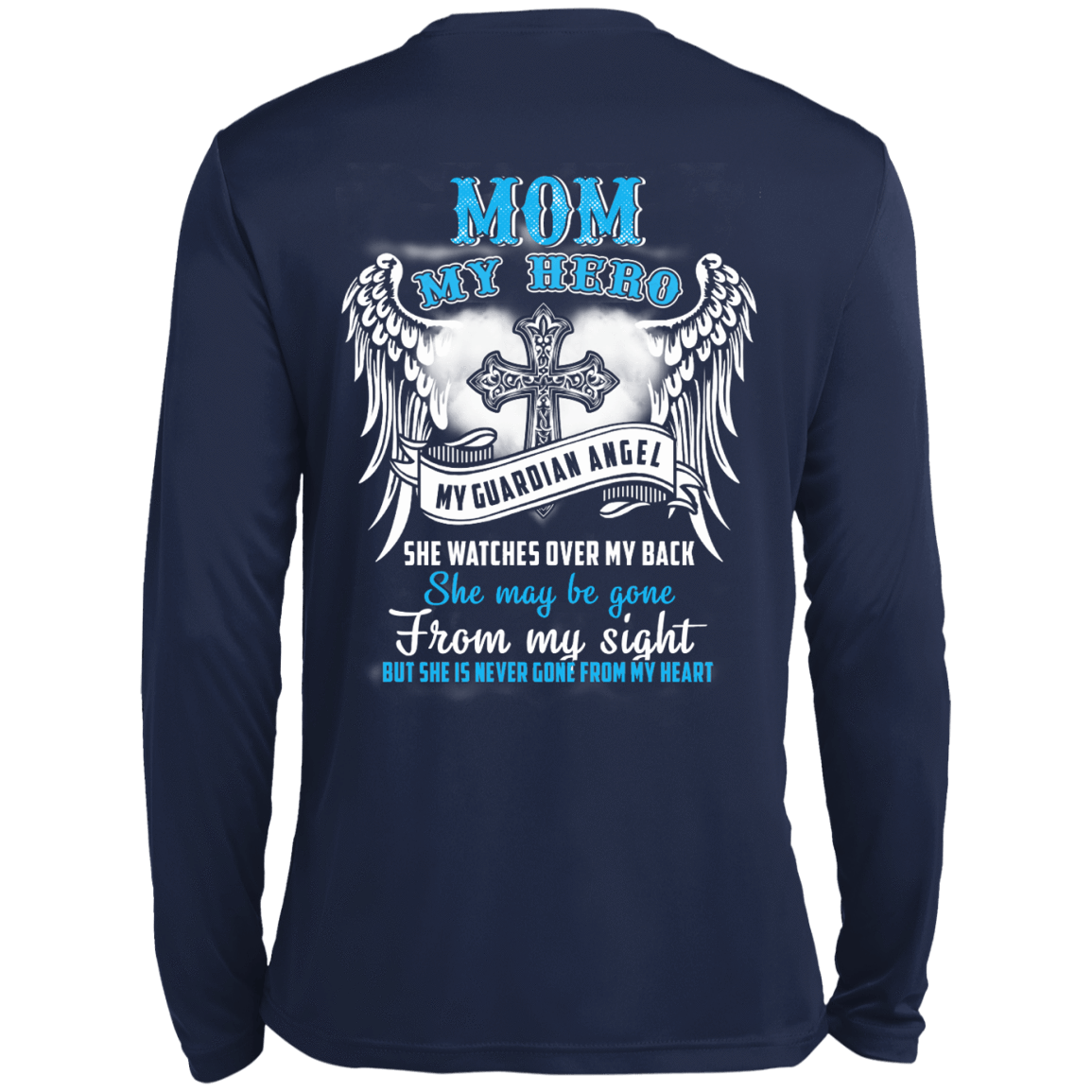 My Mom My Hero My Guardian Angel She Watches Over My Back T-Shirt & Hoodie | Teecentury.com