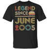 Legend Since June 2005 Vintage 17th Birthday Gifts T-Shirt & Hoodie | Teecentury.com