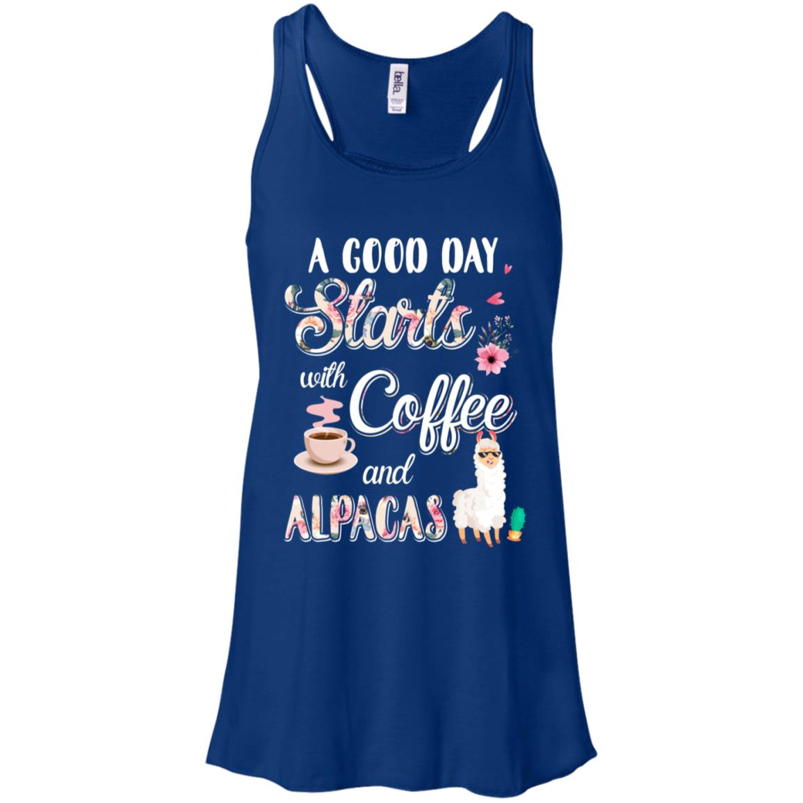 A Good Day Starts With Coffee And Alpacas Lover Gift T-Shirt & Tank Top | Teecentury.com