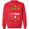 Nice Naughty I Tried Funny Christmas Xmas Gift T-Shirt & Sweatshirt | Teecentury.com