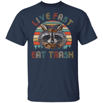 Live Fast Eat Trash Funny Raccoon Vintage T-Shirt & Hoodie | Teecentury.com