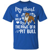 My Heart Is Held By The Paws Of A Pit Bull Lover T-Shirt & Hoodie | Teecentury.com