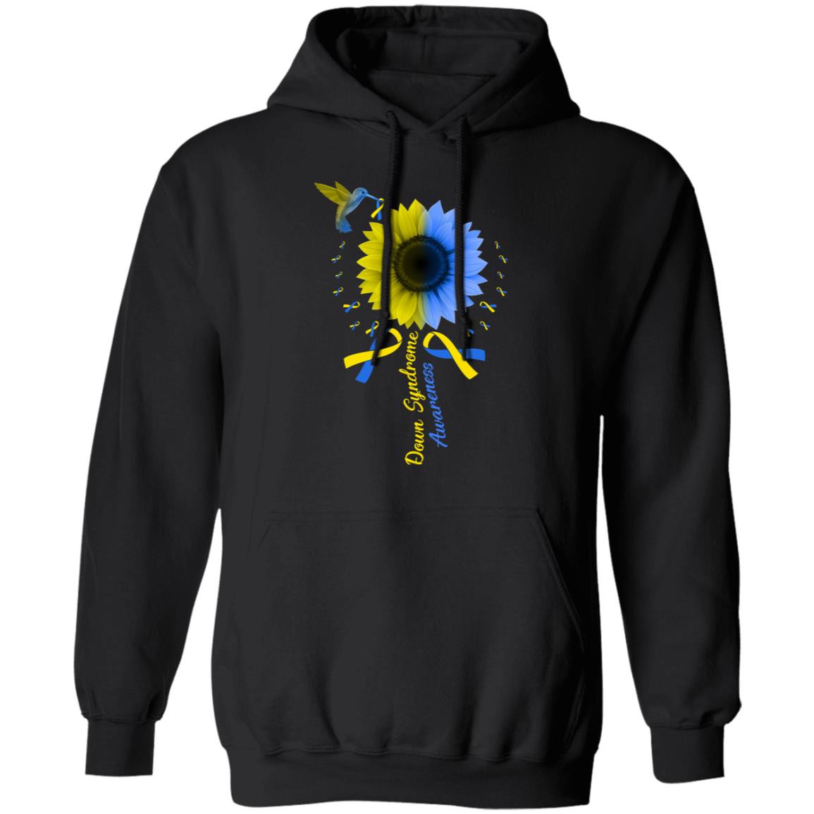 Hummingbird Sunflower Blue Yellow Down Syndrome Awareness T-Shirt & Hoodie | Teecentury.com