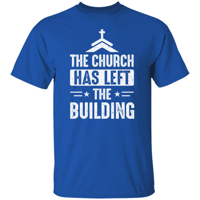 The Church Has Left The Building Graphic Design Gifts T-Shirt & Hoodie | Teecentury.com