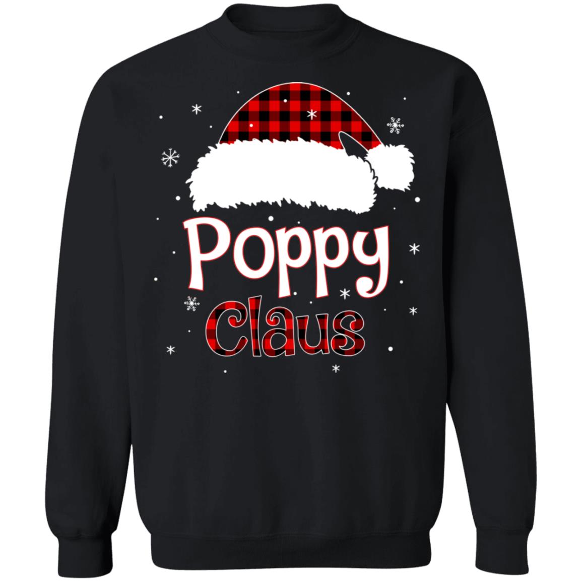 Santa Poppy Claus Red Plaid Family Pajamas Christmas Gift T-Shirt & Sweatshirt | Teecentury.com