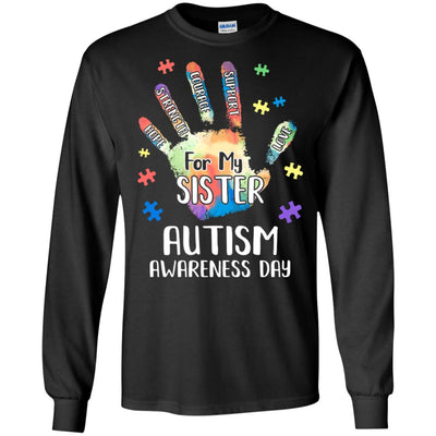 Support Autism Awareness For My Sister Puzzle Gift T-Shirt & Hoodie | Teecentury.com