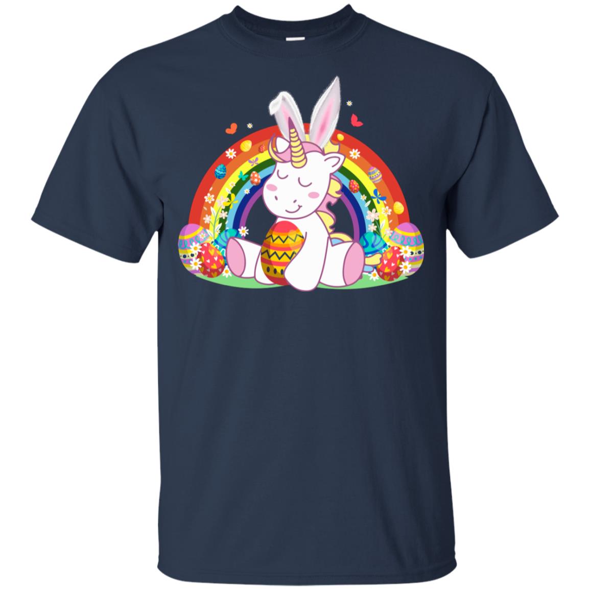 Unicorn Easter With Rainbow And Egg Youth Youth Shirt | Teecentury.com
