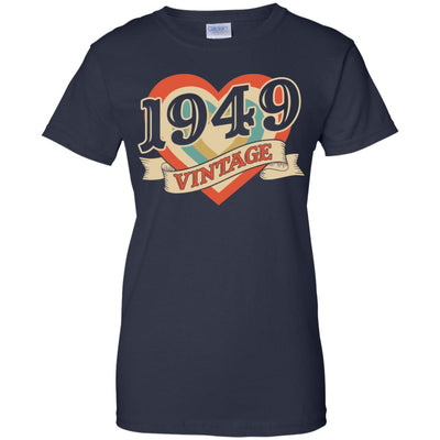 Vintage Retro Classic Heart Made In 1949 73th Birthday T-Shirt & Tank Top | Teecentury.com