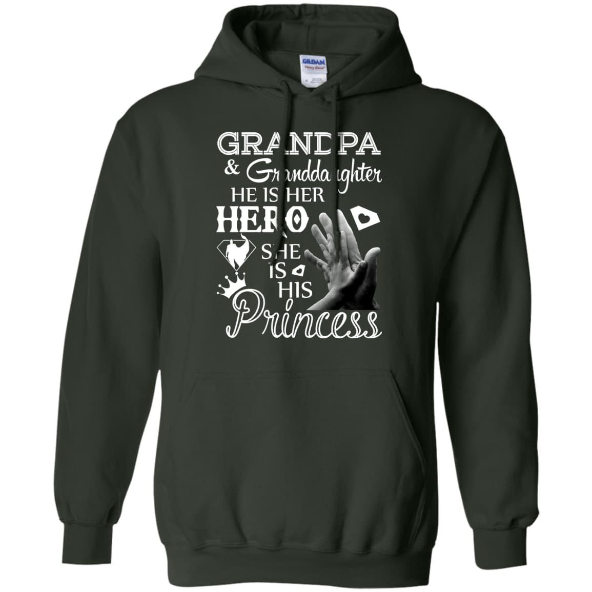 Grandpa & Granddaughter He Is Her Hero T-Shirt & Hoodie | Teecentury.com