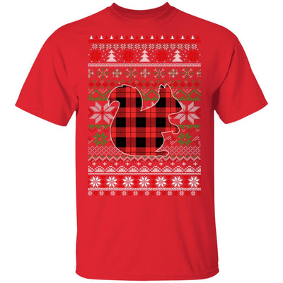 Squirrel Red Plaid Ugly Christmas Sweater Funny Gifts T-Shirt & Sweatshirt | Teecentury.com