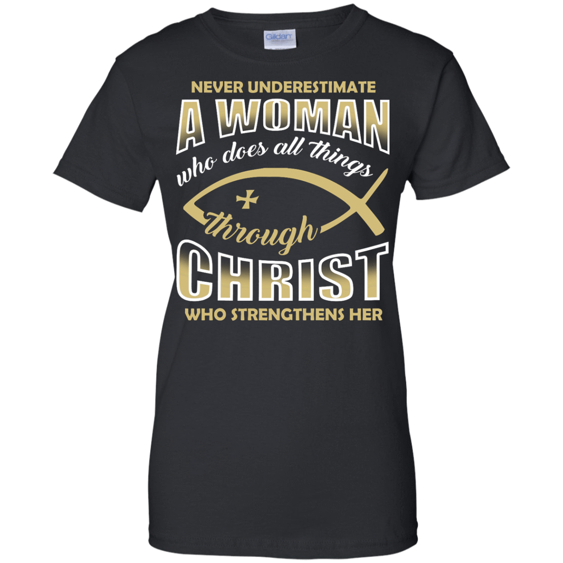 Who Does All Things Through Christ Who Strengthens Her T-Shirt & Hoodie | Teecentury.com