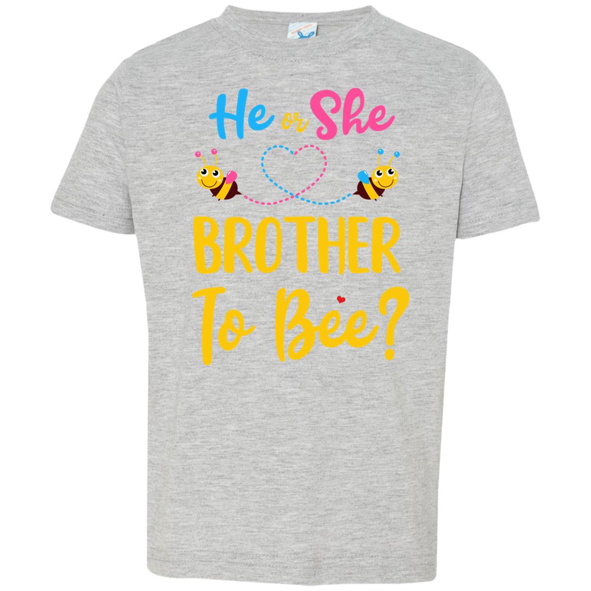 Gender Reveal Pink Blue What Will It Bee He Or She Brother Youth Youth Shirt | Teecentury.com