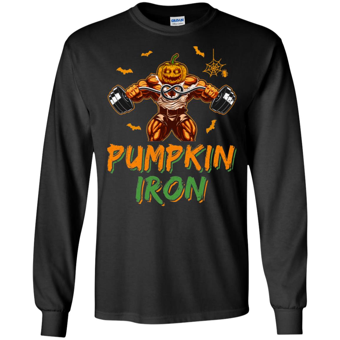 Halloween Gym Workout Pumpkin Iron Motivation For Men T-Shirt & Hoodie | Teecentury.com